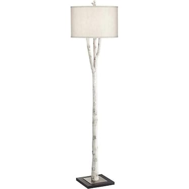 Faux Birch Tree Floor Lamp 68.5"H