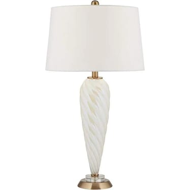 Pearl Glass Twist Table Lamp 30.20"H