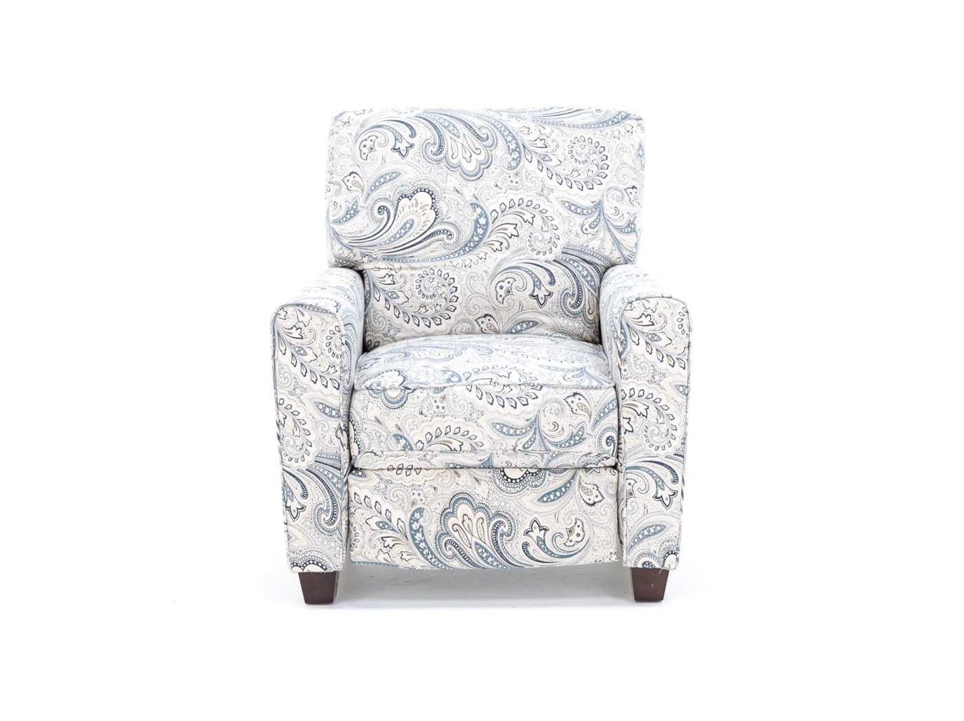 Blue store pattern recliner