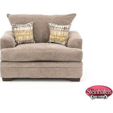 Oscar Wide Chair in Pewter