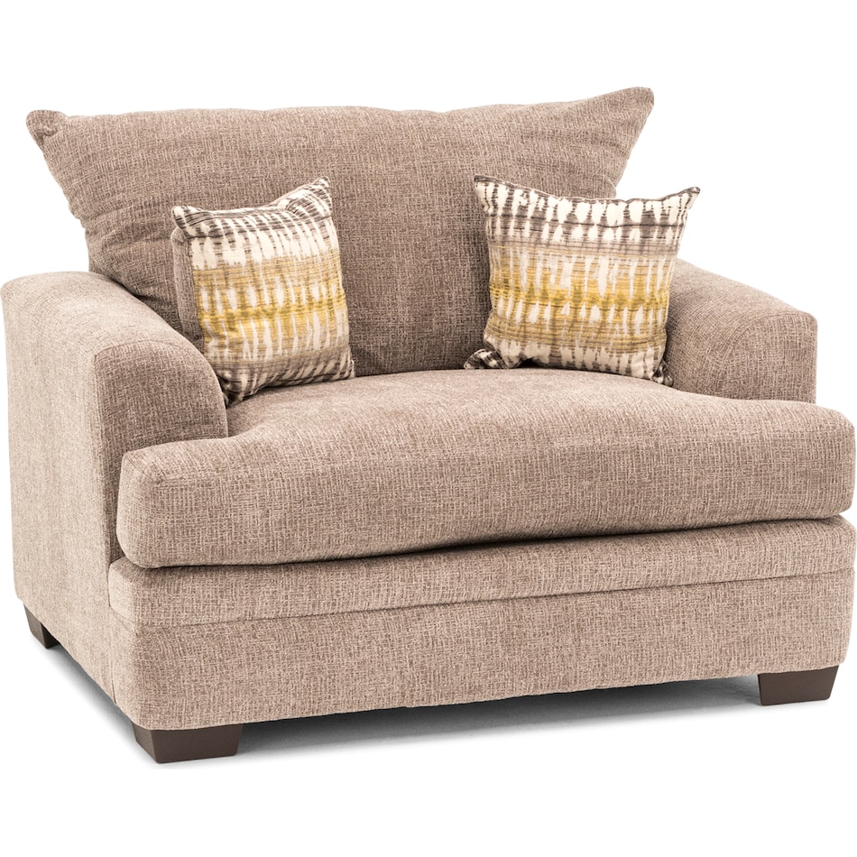 peak brown chair and a half   