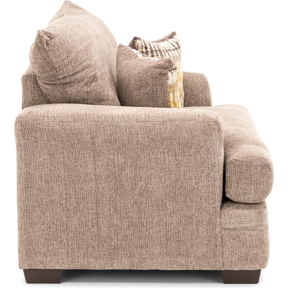 peak brown chair and a half   