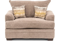 peak brown chair and a half   