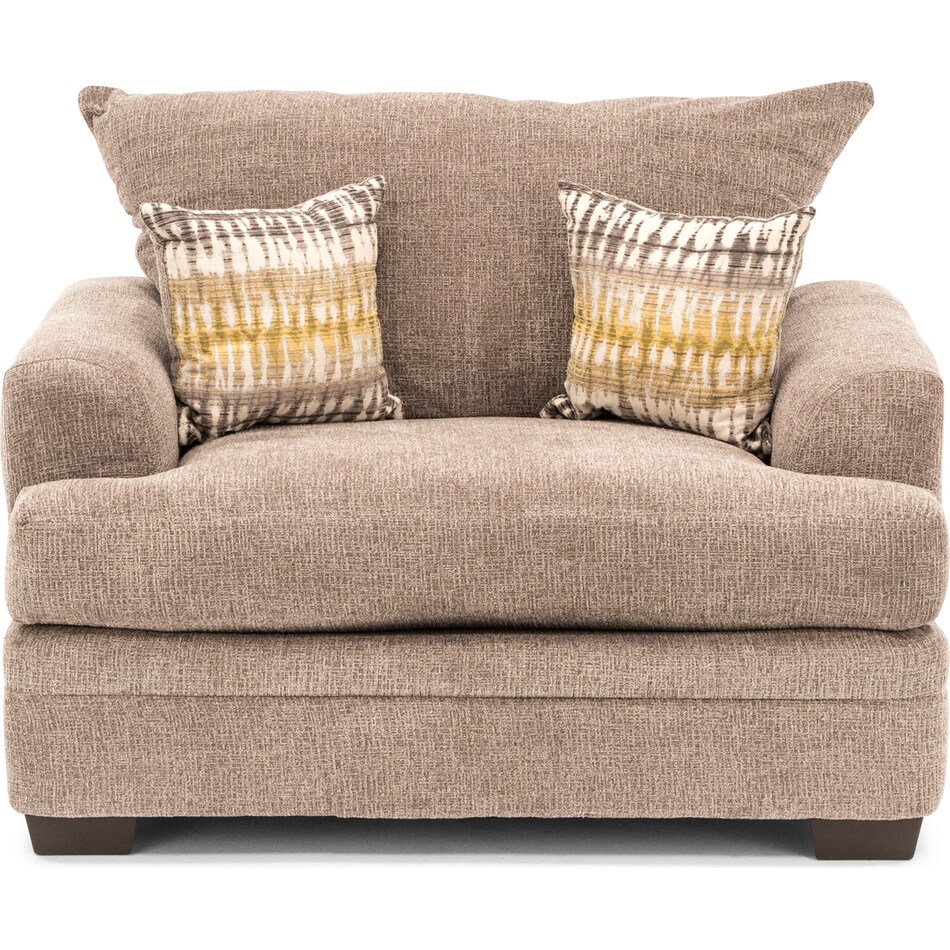 peak brown chair and a half   