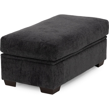 Zoe Storage Ottoman in Charcoal