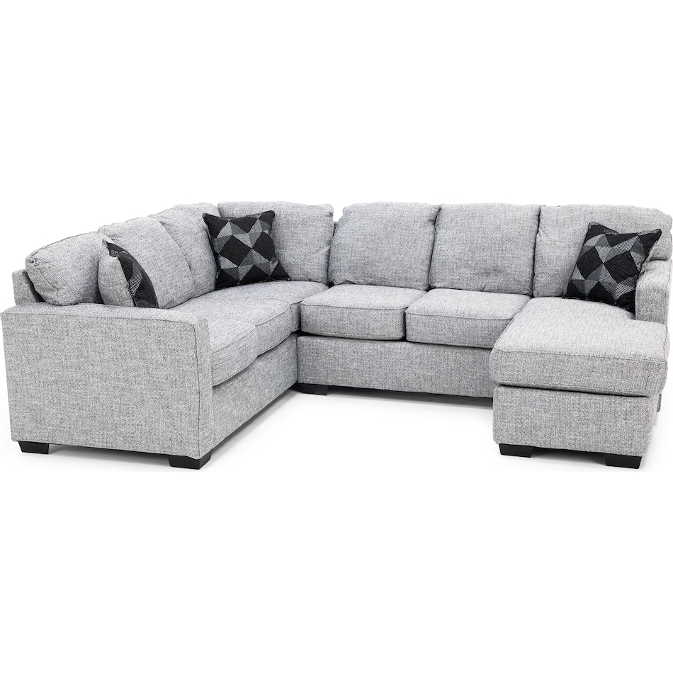 peak grey sta fab sectional pieces zpkg  
