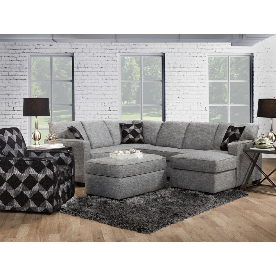 peak grey sta fab sectional pieces zpkg  