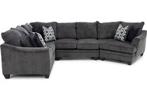 peak grey sta fab sectional pieces zpkg  