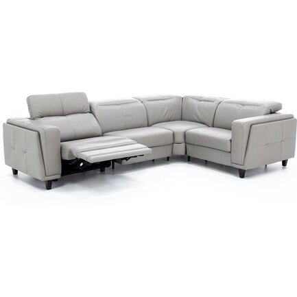Paola 4-Pc. Leather Power Reclining Sectional