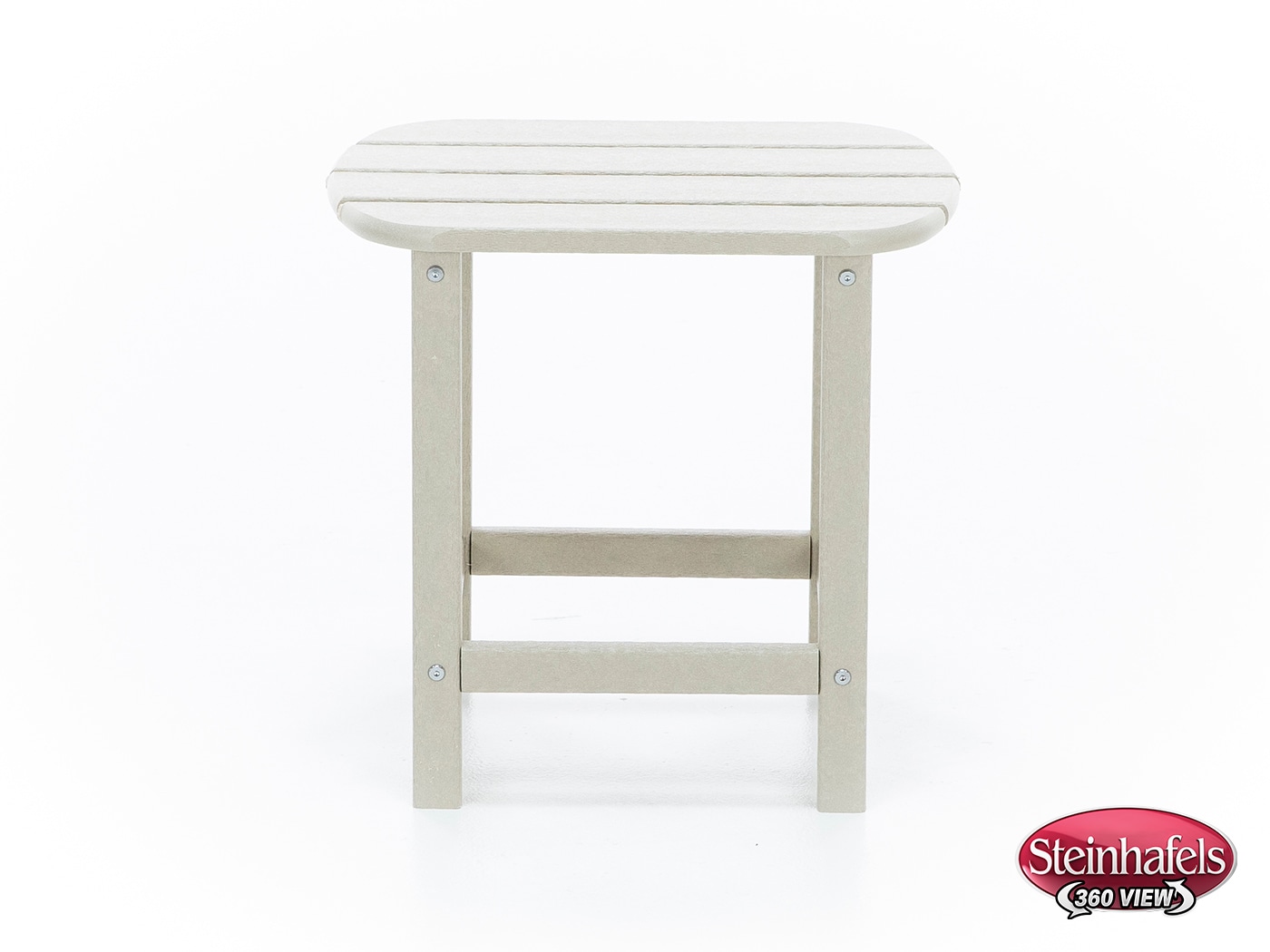 poly beige end table  image   