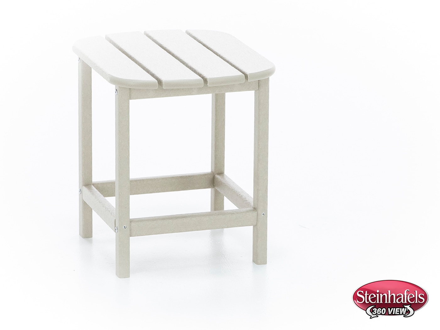 poly beige end table  image   