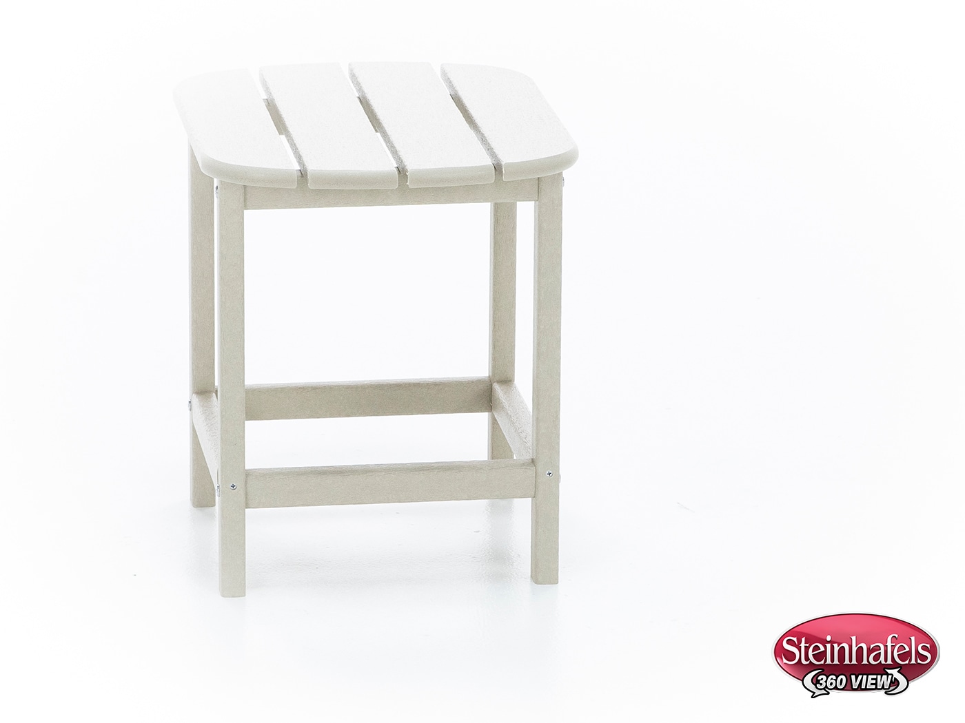 poly beige end table  image   