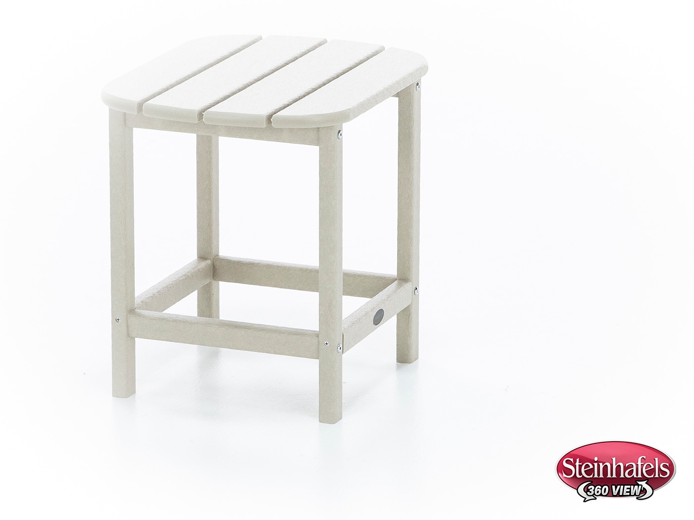 poly beige end table  image   