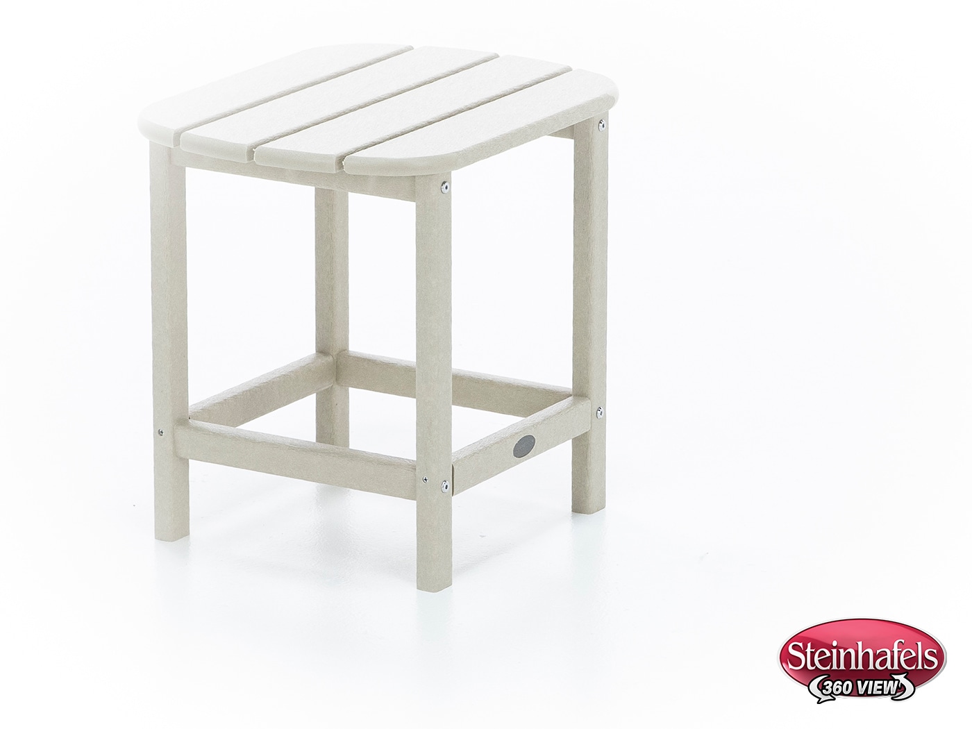 poly beige end table  image   