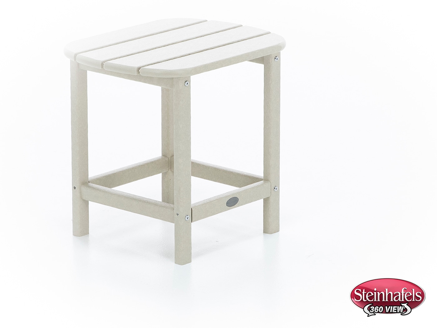 poly beige end table  image   