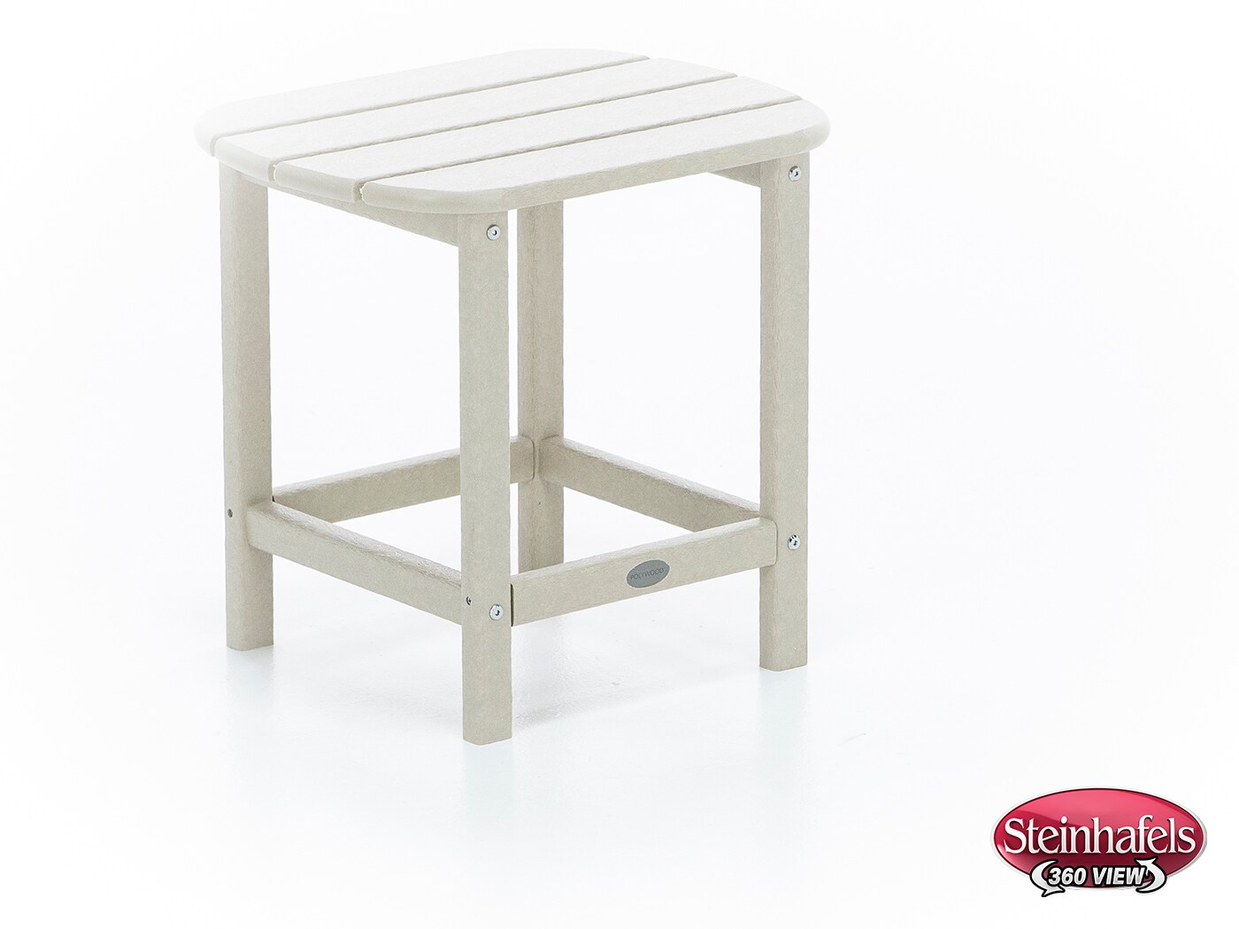 poly beige end table  image   