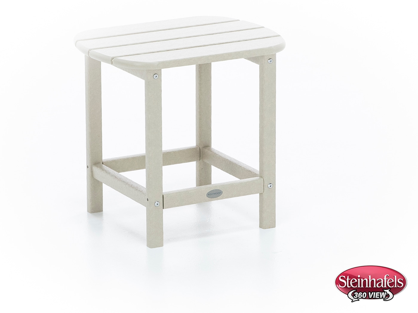poly beige end table  image   