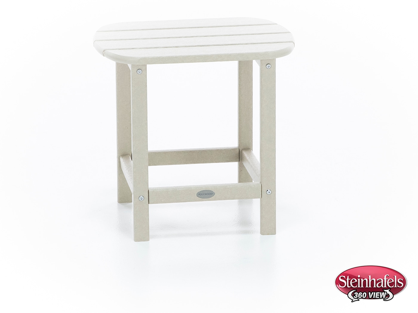 poly beige end table  image   