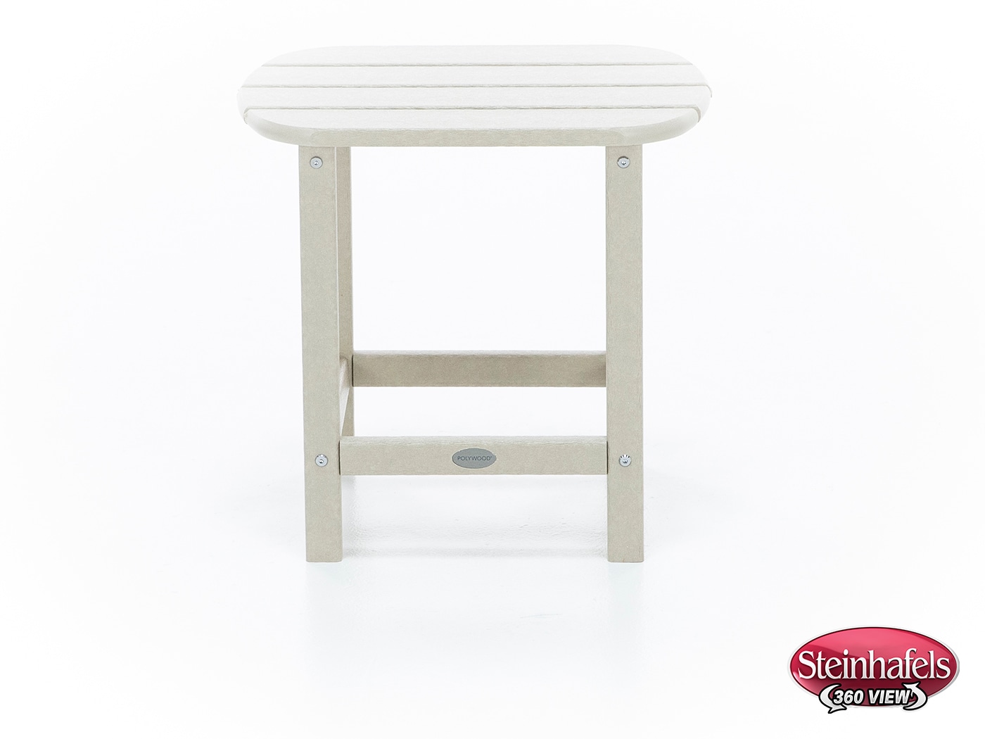 poly beige end table  image   