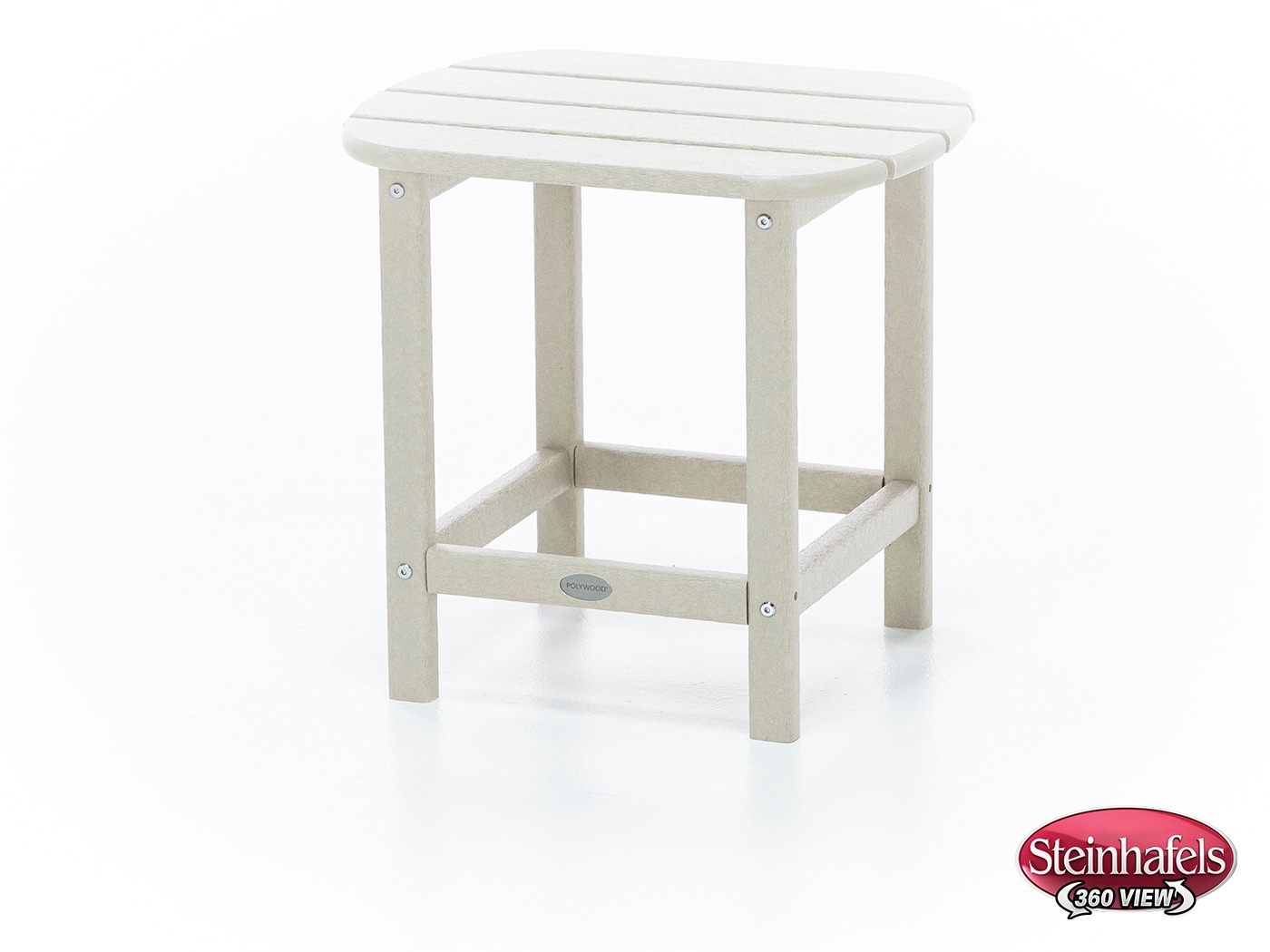 poly beige end table  image   