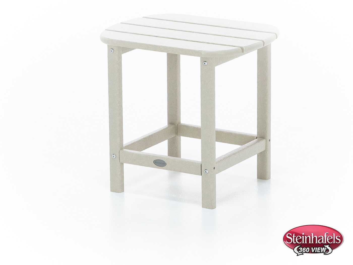 poly beige end table  image   
