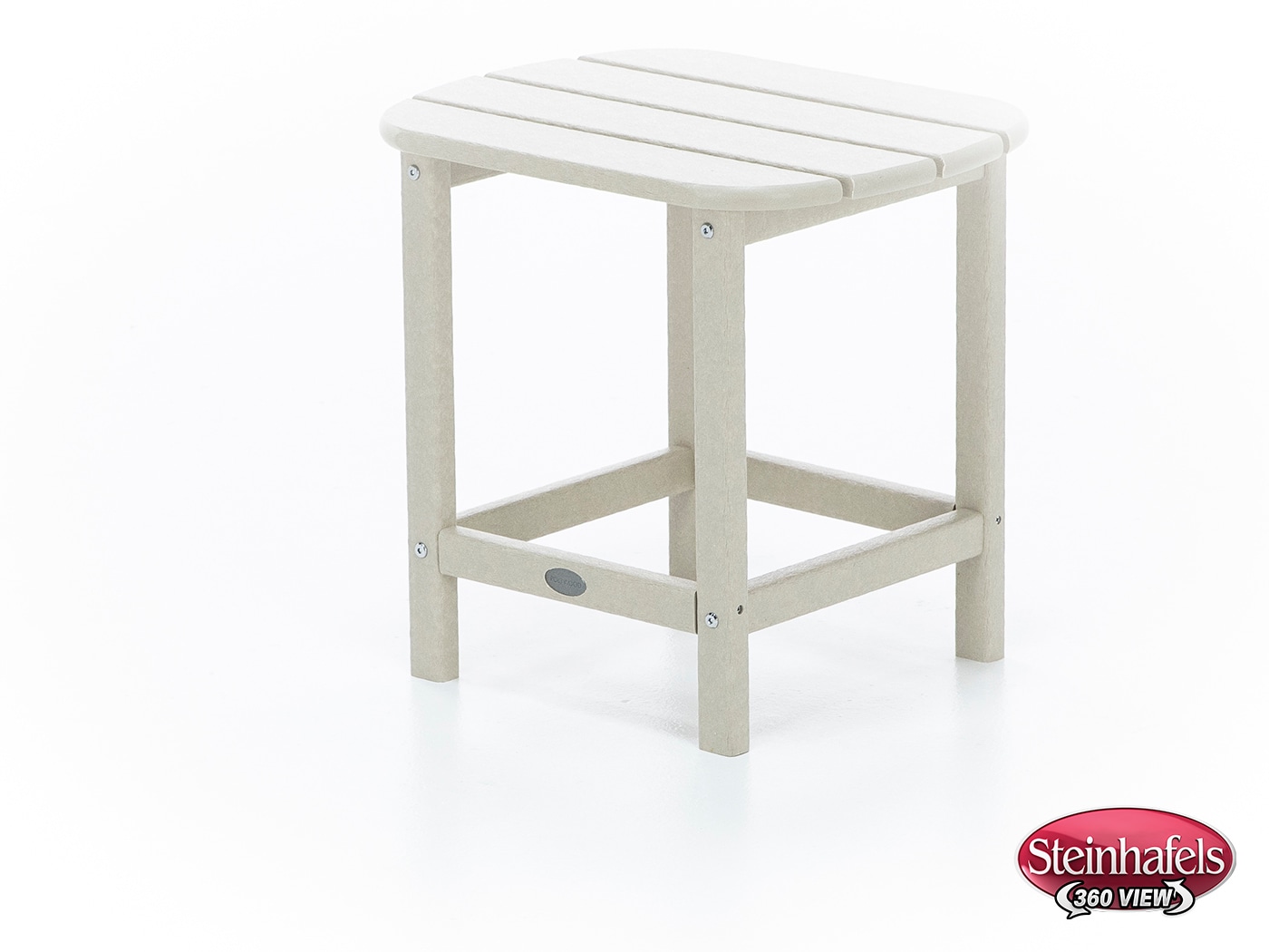 poly beige end table  image   