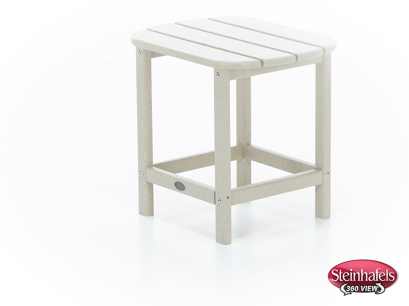 poly beige end table  image   