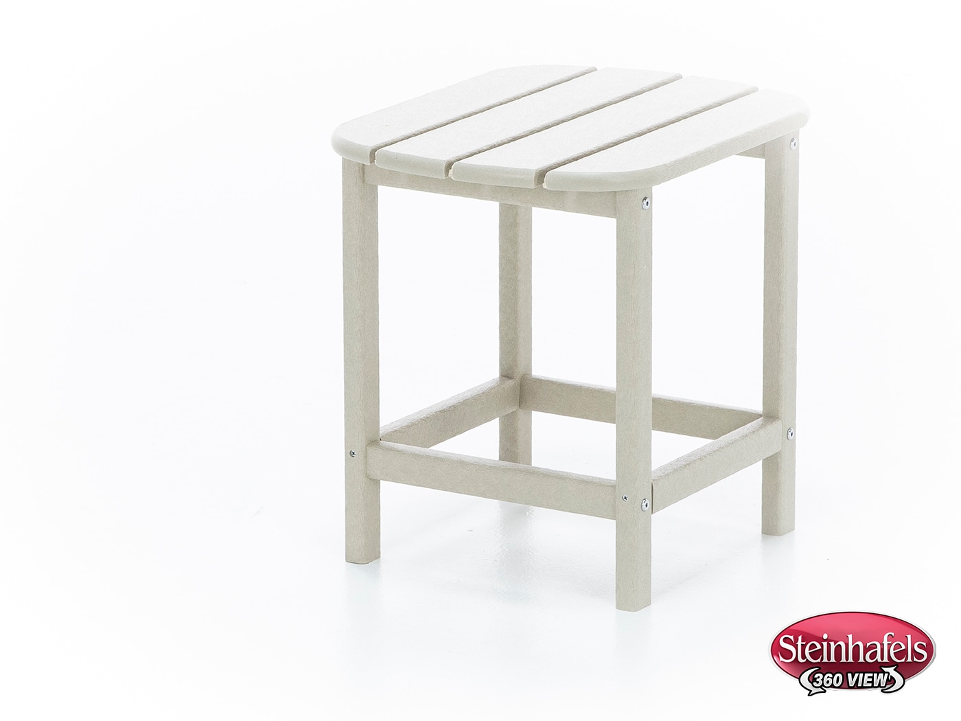 poly beige end table  image   