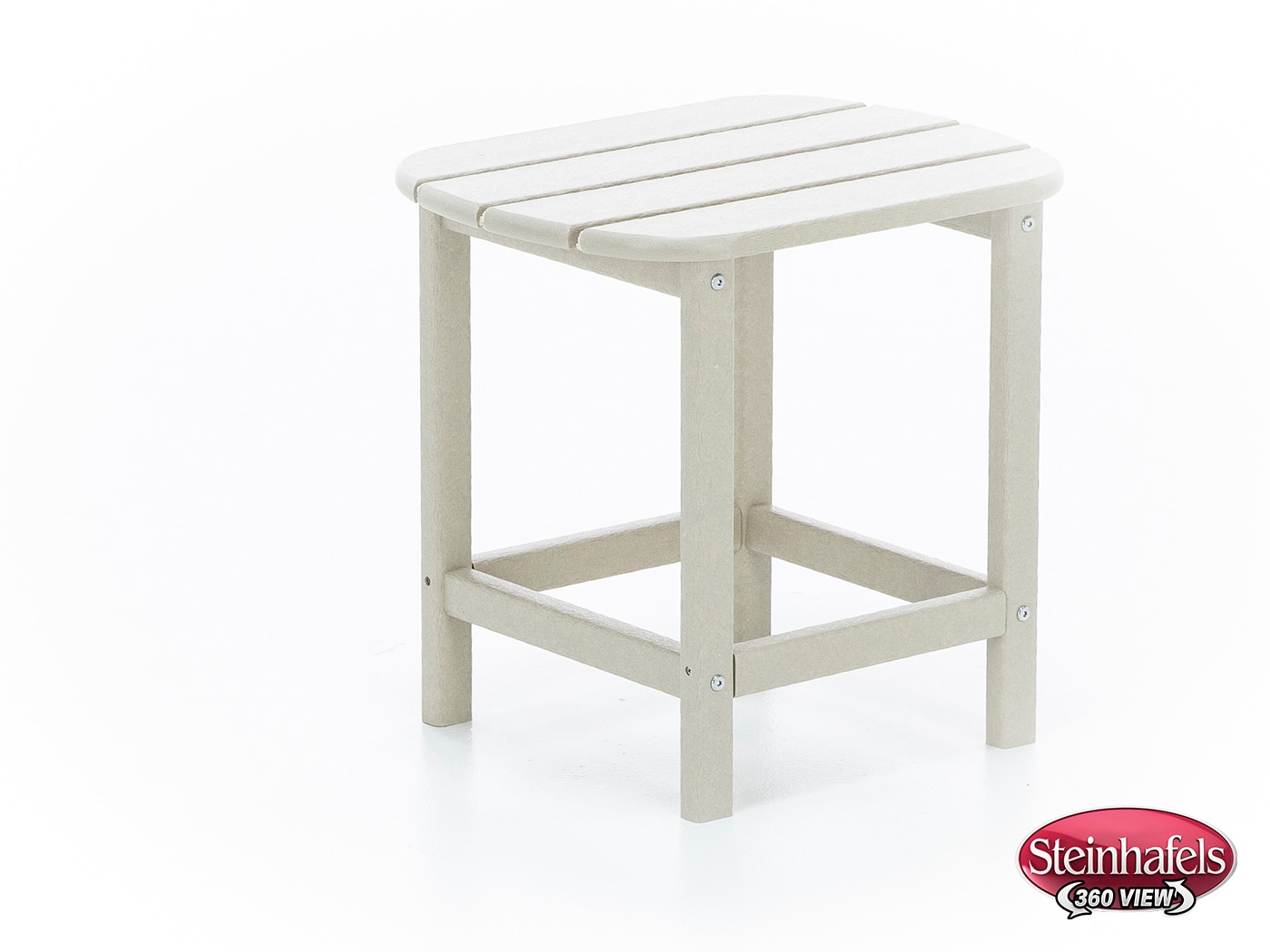 poly beige end table  image   