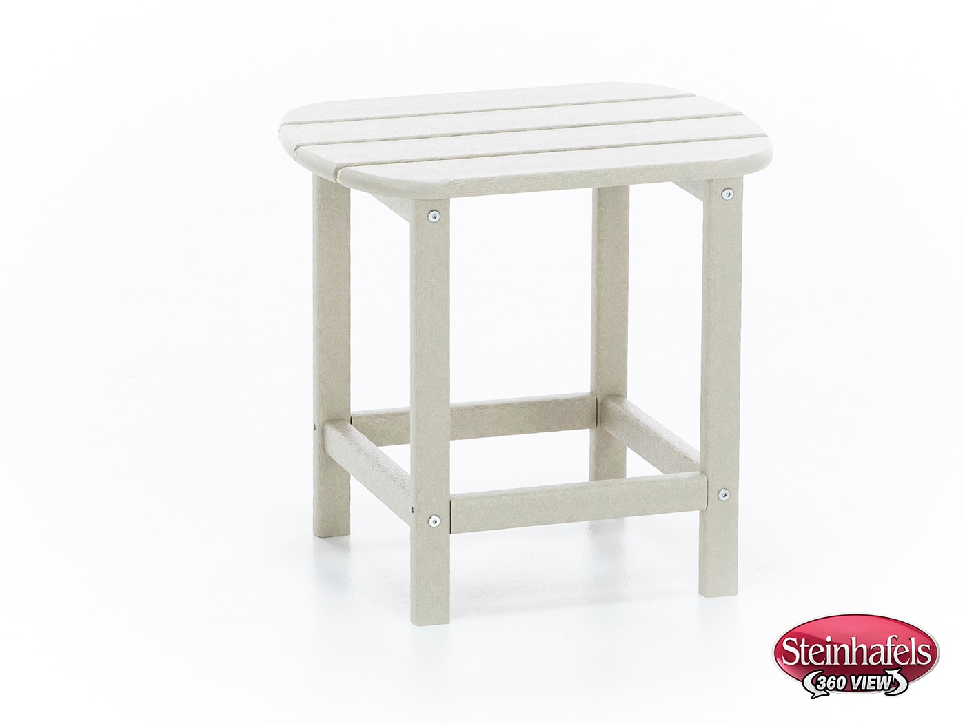 poly beige end table  image   