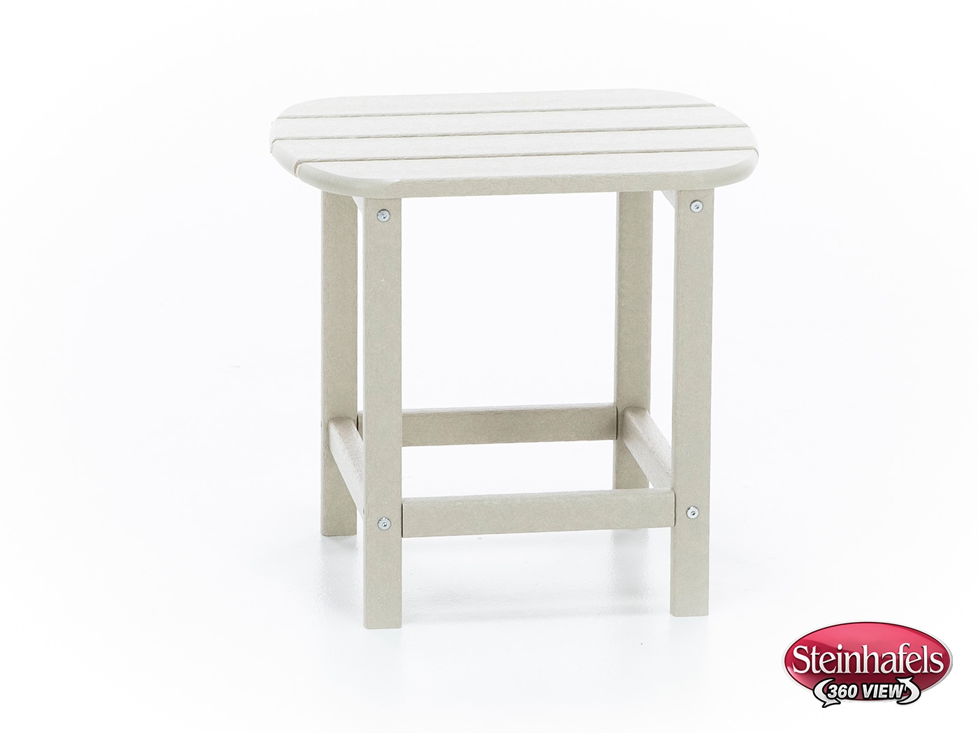 poly beige end table  image   