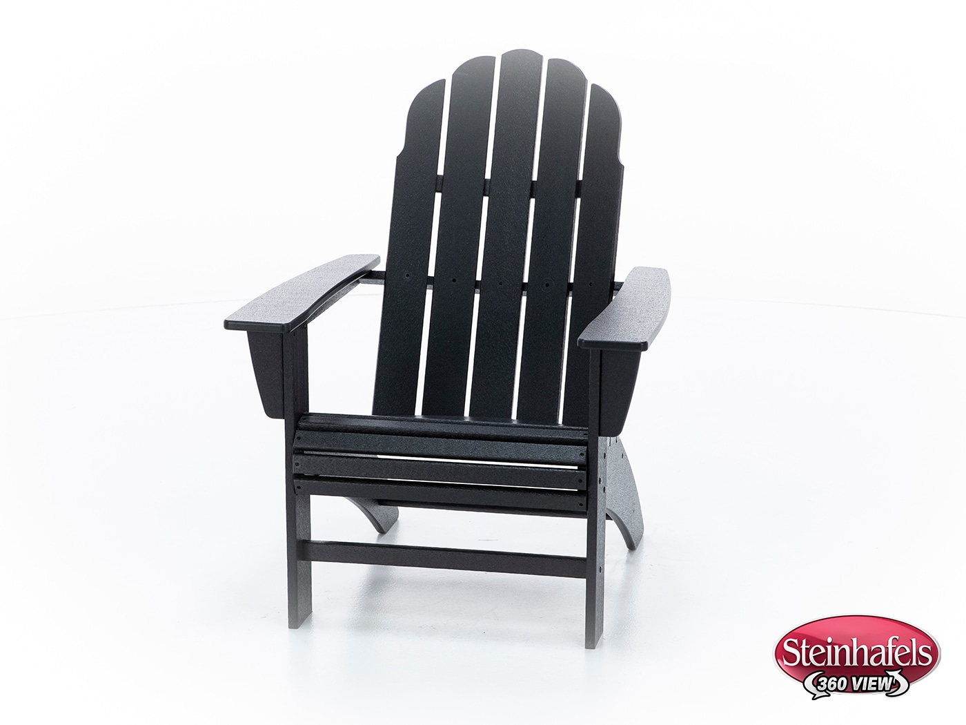 poly black adirondack chair  image   