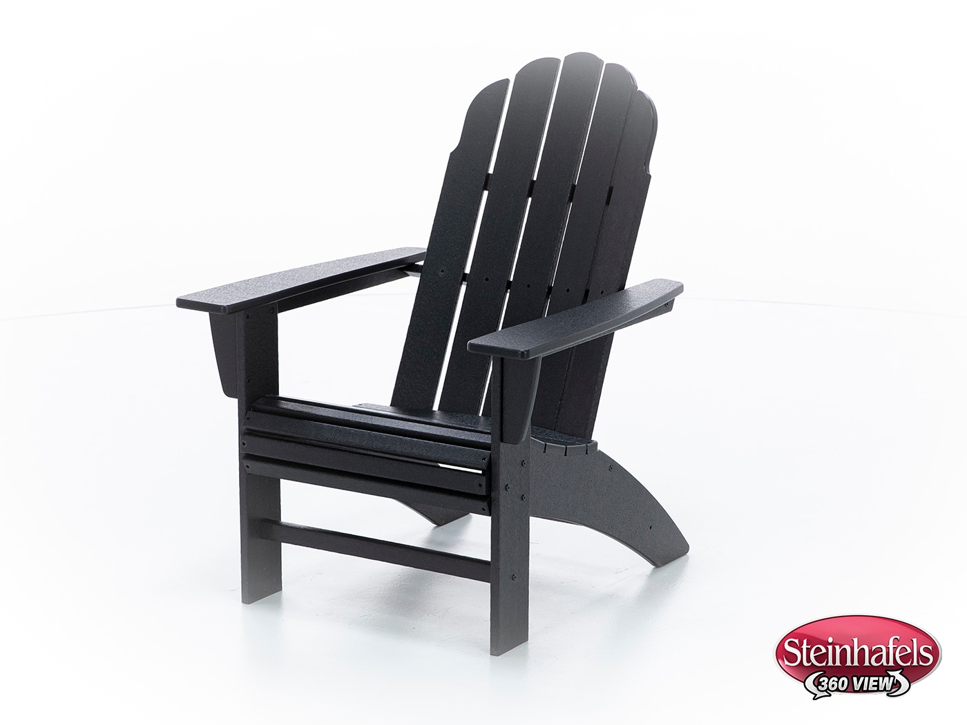 poly black adirondack chair  image   