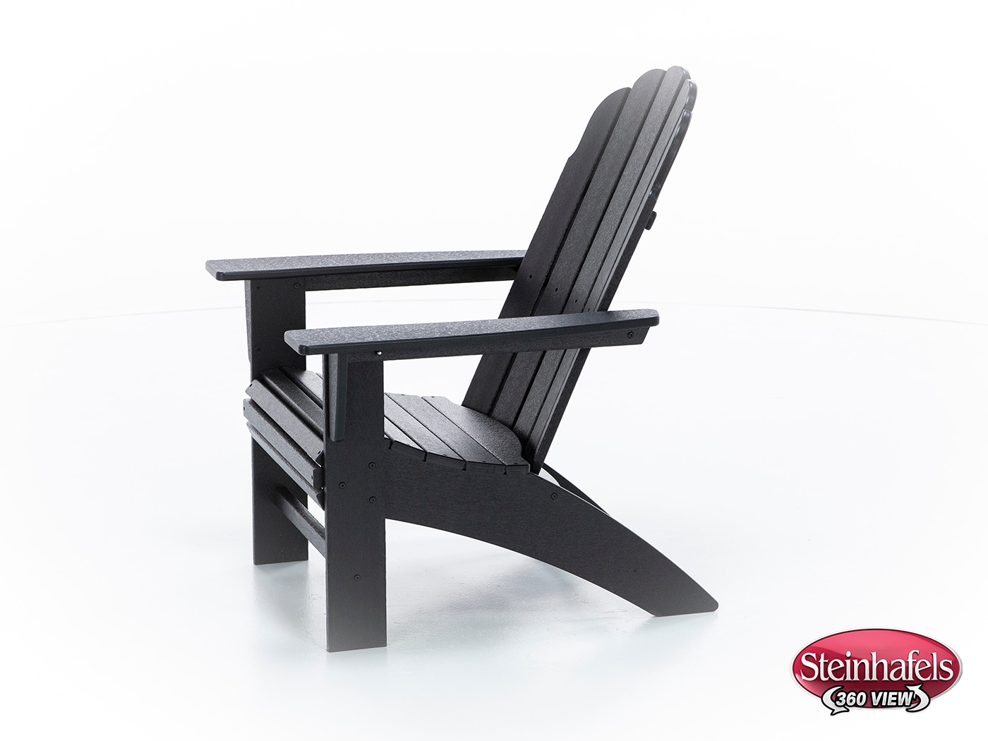 poly black adirondack chair  image   