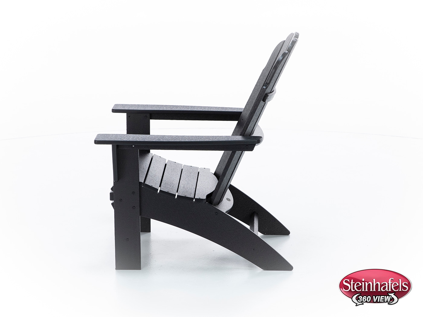 poly black adirondack chair  image   