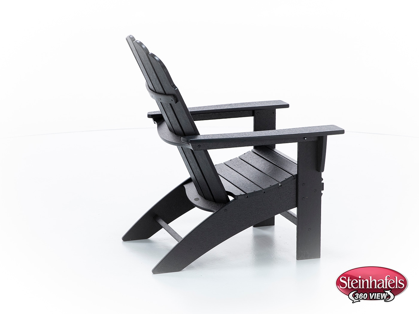 poly black adirondack chair  image   