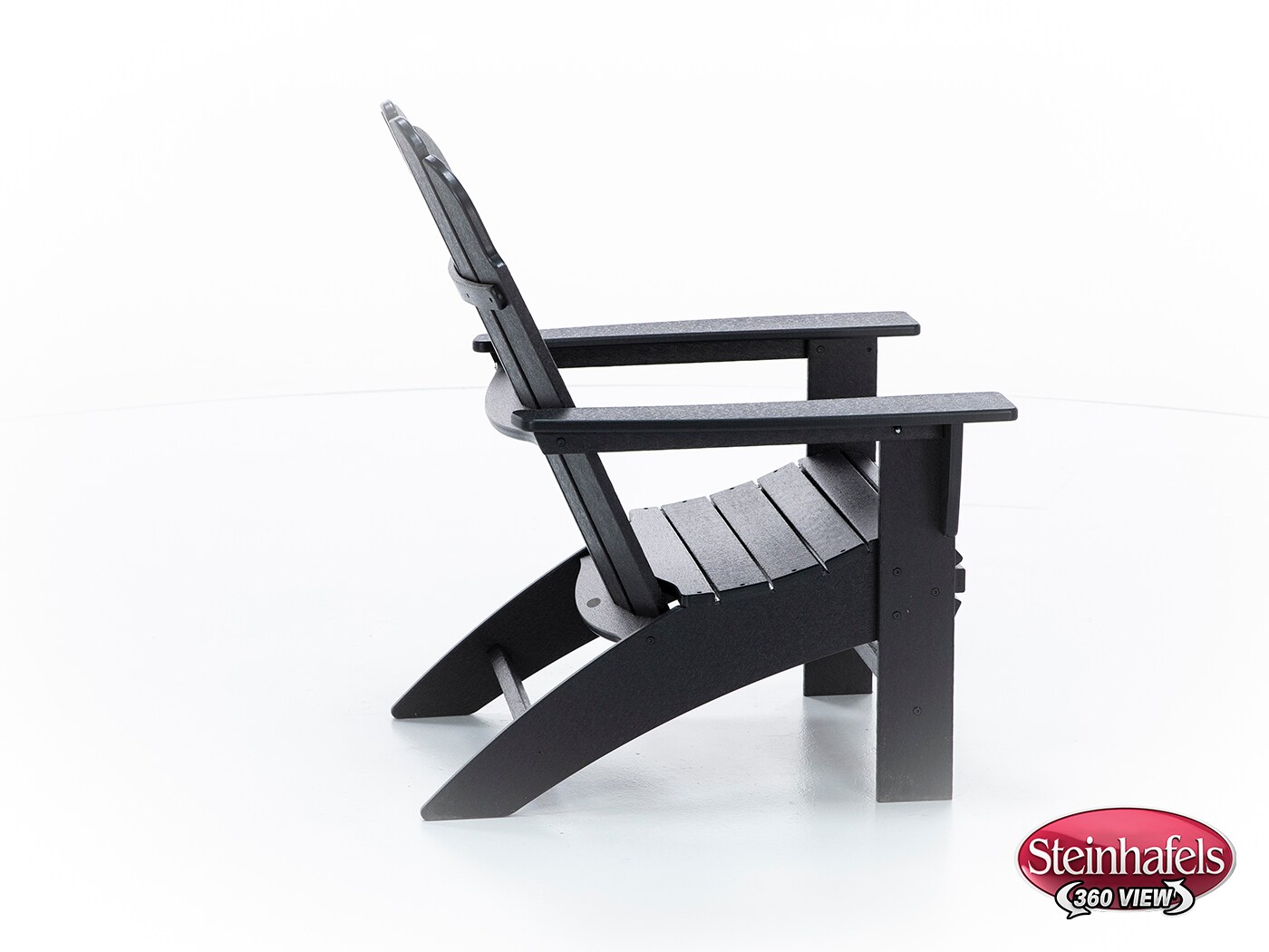 poly black adirondack chair  image   