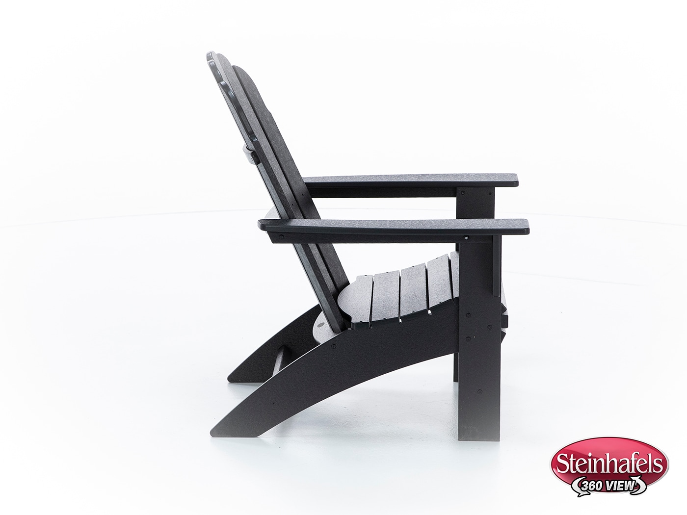 poly black adirondack chair  image   