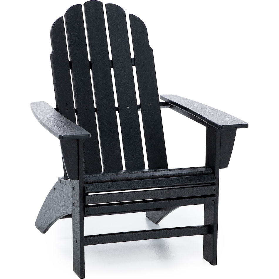 poly black adirondack chair   