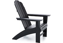 poly black adirondack chair   