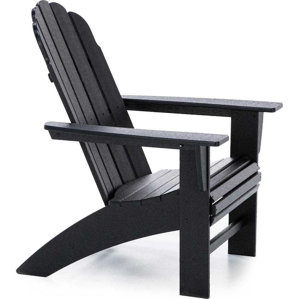 poly black adirondack chair   