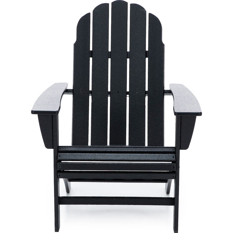 poly black adirondack chair   
