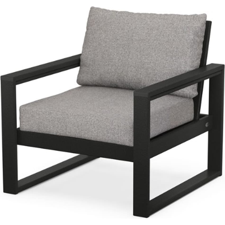 poly black club chair pkg  