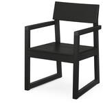 poly black standard height arm chair   