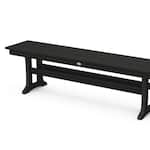 poly black standard height bench   