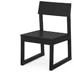 poly black standard height side chair   