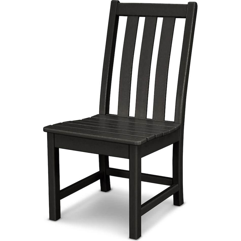 poly black standard height side chair   