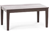 poly brown coffee table   