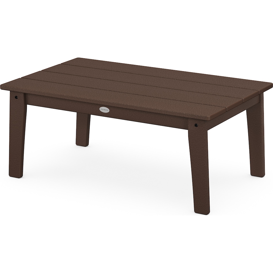 poly brown coffee table   