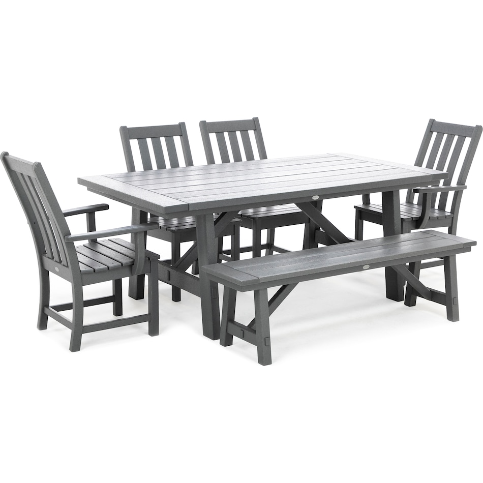 poly dark grey standard height rectangle pkg  
